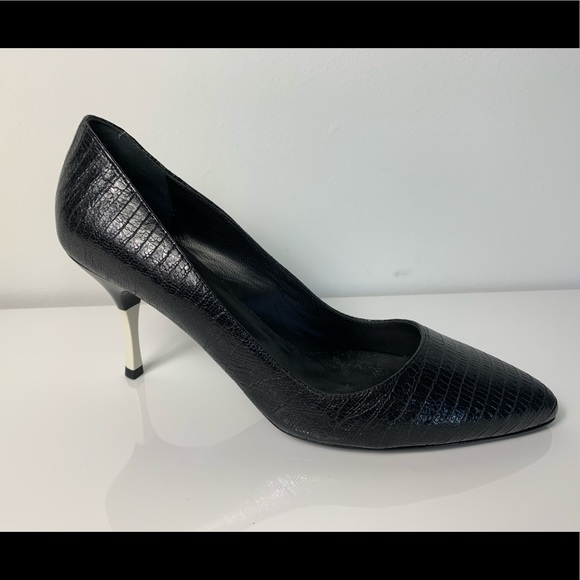 NEW MAX MARA Dinda Black Leather Heels Pumps - Picture 8 of 8